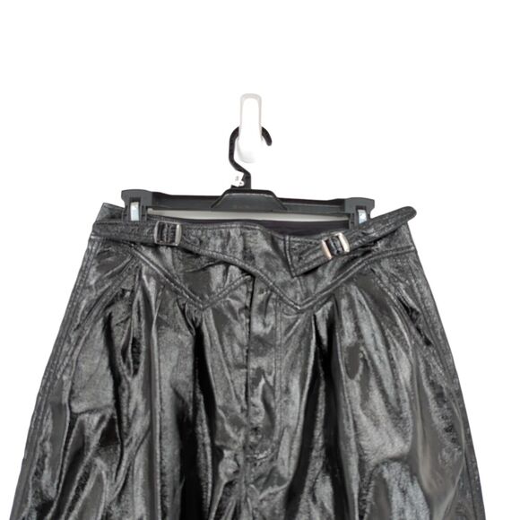 ROTATE BIRGER CHRISTENSEN Women 6 Wilde Trousers Faux Leather Black High Waist - Picture 5 of 10